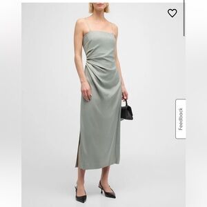 NWT Derek Lam 10 Crosby Harriet Strapless Gathered Midi Dress sz 2 #B4